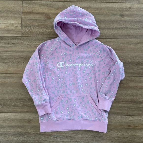 Champion Girls Large Leopard Print Athletic Hoodie - Picture 4 of 16